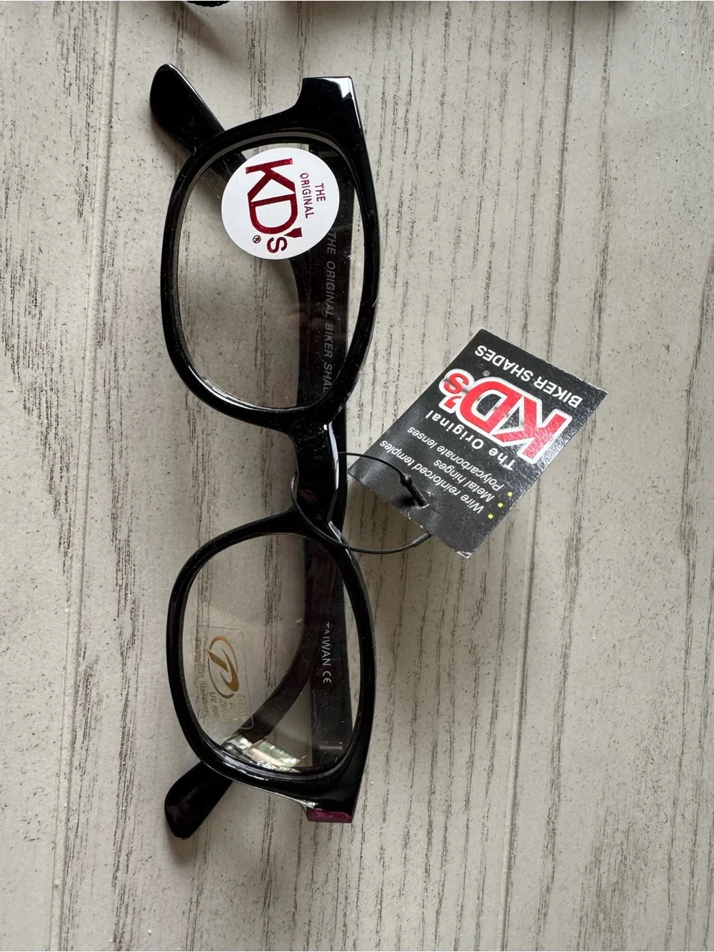 Original KD’s Black Biker Shades with Soft Pouch